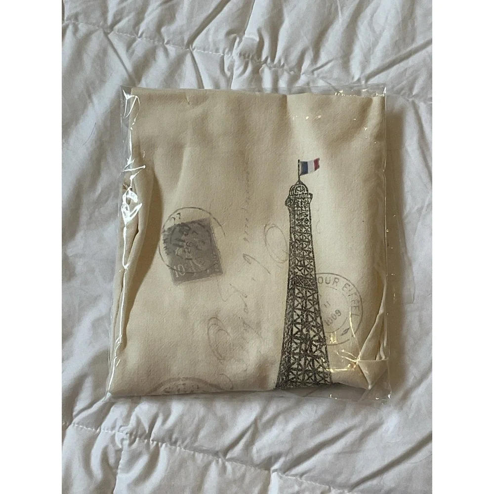New Paris Eiffel Tower Cotton Dish Tea Towel & Vintage Keychain